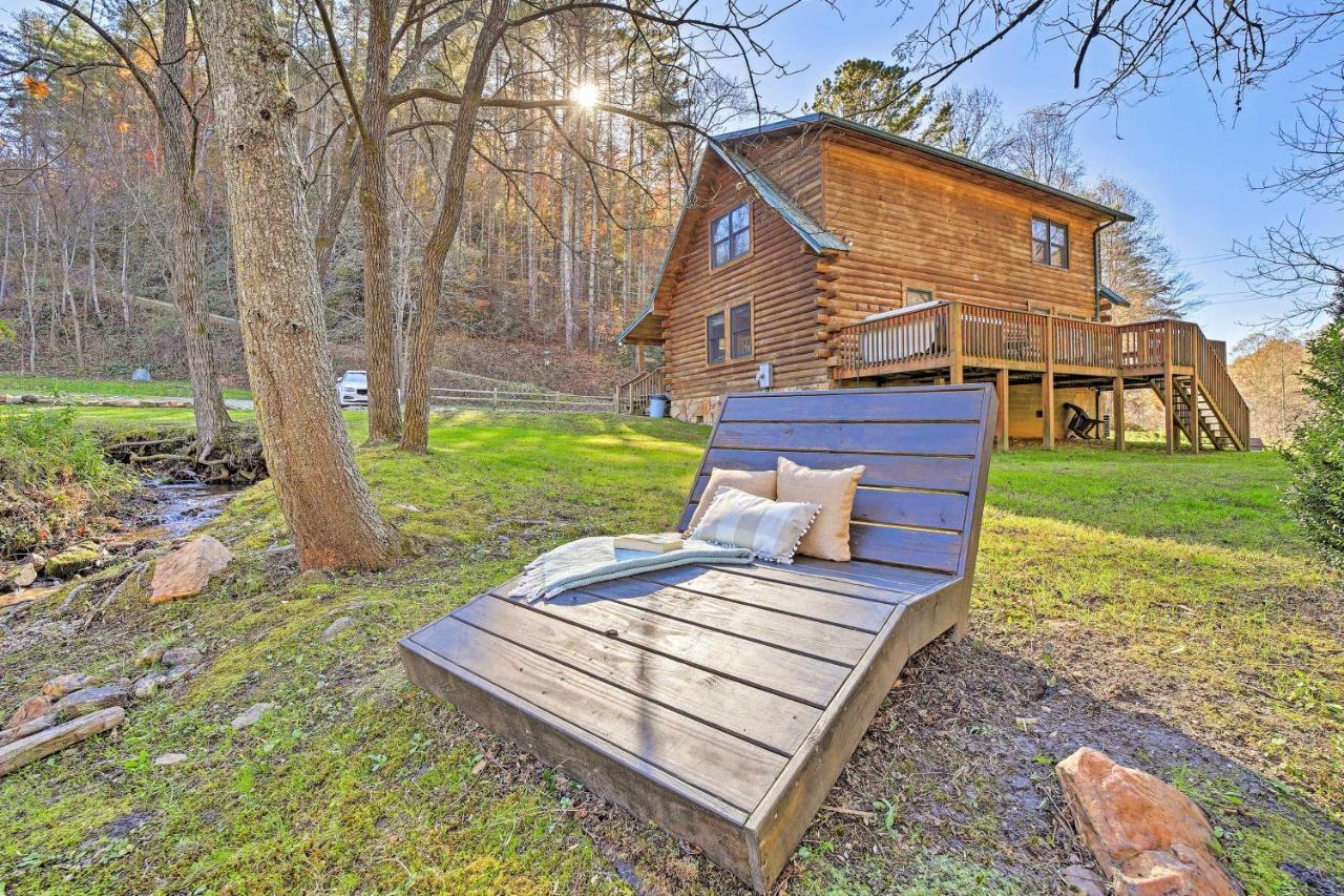 Creekside Bryson City Cabin With Private Hot Tub Villa ภายนอก รูปภาพ